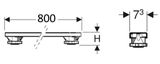 Geberit Príslušenstvo - Súprava na hrubú montáž 800 mm, výška 6-12 cm, na vaničky do 1400 mm