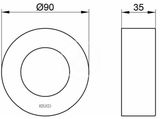 Keuco IXMO - Predlžovacia krycia rozeta 35 mm, chróm