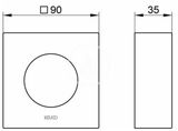 Keuco IXMO - Predlžovacia krycia rozeta 35 mm, čierny chróm kefovaný