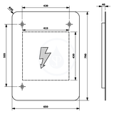 Sapho Zrkadlá - Zrkadlo Senfineco s LED osvetlením a 3D efektom, 65x80 cm