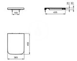 Ideal Standard Blend - WC doska, SoftClose, biela