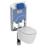 Ideal Standard Connect - Závesné WC s doskou, AquaBlade, biela