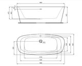 Ideal Standard Dea - Voľne stojaca vaňa, 180x80 cm, matná biela