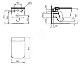 Ideal Standard Blend - Závesné WC, AquaBlade, biela