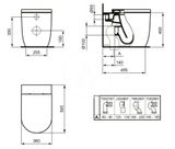 Ideal Standard Blend - Stojace WC, Aquablade, biela