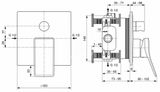 Ideal Standard Conca Tap - Batéria pod omietku, na 2 spotrebiče, Magnetic Grey