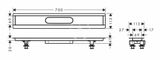 Hansgrohe uBox universal - Inštalačná súprava lineárneho sprchového žľabu 700, nerezová