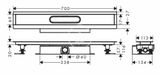 Hansgrohe uBox universal - Set pre plochú inštaláciu lineárneho sprchového žľabu 70 cm, nerezová