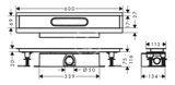 Hansgrohe uBox universal - Set na štandardnú inštaláciu lineárneho sprchového žľabu, 60 cm, nerezová