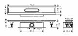 Hansgrohe uBox universal - Set pre štandardnú inštaláciu lineárneho sprchového žľabu 700,  nerezová
