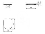 Ideal Standard Tesi - WC doska ultra plochá, SoftClose, čierna