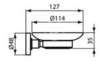 Ideal Standard IOM - Mydlovnička s držiakom, čierna/satinované sklo