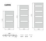 Isan Melody Carme kúpeľňový radiátor stredový 1143x605 biely