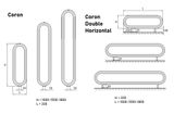 Isan Melody Coron Double Horizontal kúpeľňový radiátor stredový 330x1000 (farba podľa výberu)