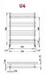 PMH Ulysses Kúpeľňový radiátor U4 500×838 (farba podľa výberu)