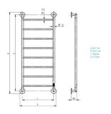 PMH Niklas Elektrický sušiak čierny pravý 657×1462mm