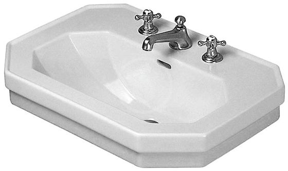 Duravit 1930 - Umývadlo 60x41 cm, s prepadom, 1 otvor na batériu, WonderGliss, biela