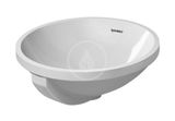 Duravit Architec - Umývadlo, priemer 40 cm, s prepadom, bez otvoru na batériu, biela