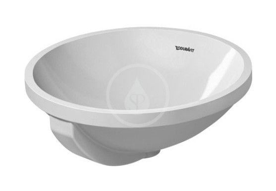 Duravit Architec - Umývadlo na dosku, priemer 40 cm, bez otvoru na batériu, s WonderGliss, alpská biela