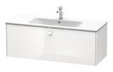 Duravit Brioso - Umývadlová skrinka 44x122x48 cm, 1 zásuvka, lesklá biela