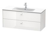 Duravit Brioso - Umývadlová skrinka 55x122x48 cm, 2 zásuvky, lesklá biela