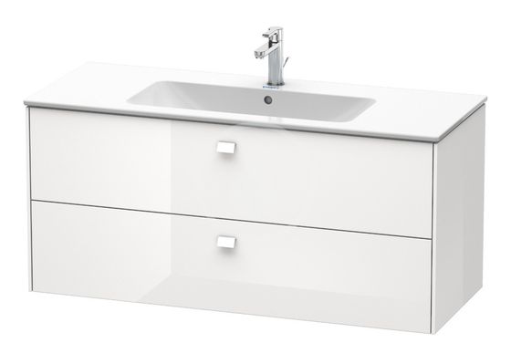 Duravit Brioso - Umývadlová skrinka 55x122x48 cm, 2 zásuvky, lesklá biela