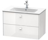 Duravit Brioso - Umývadlová skrinka 55x82x48 cm, 2 zásuvky, lesklá biela