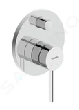 Duravit Circle - Batéria pod omietku, na 2 spotrebiče, s telesom, chróm