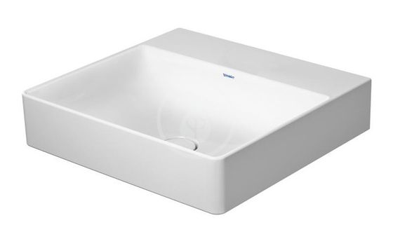 Duravit DuraSquare - Umývadlo 50x47 cm, bez prepadu, bez otvoru na batériu, DuraCeram, biela