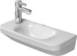 Duravit DuraStyle - Umývadielko, 50x22 cm, bez prepadu, s otvorom na batériu vpravo, WonderGliss, biela