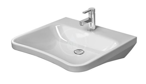 Duravit DuraStyle - Umývadlo Med, 65x57 cm, bez otvoru na batériu, s WonderGliss, alpská biela