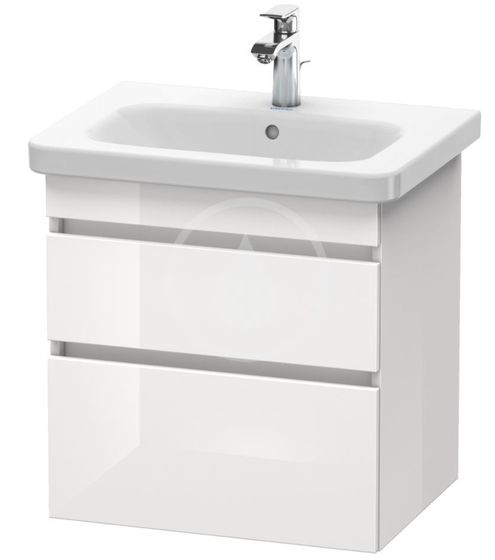 Duravit DuraStyle - Umývadlová skrinka 61x58x45 cm, 2 zásuvky, lesklá biela