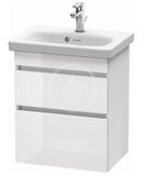 Duravit DuraStyle - Umývadlová skrinka Compact, 61x50x37 cm, 2 zásuvky, lesklá biela