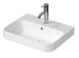 Duravit Happy D.2 Plus - Umývadlo na dosku, 50x40 cm, s prepadom, s otvorom na batériu, biela