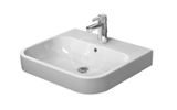 Duravit Happy D.2 - Umývadlo, 60x51 cm, s prepadom, s otvorom na batériu, WonderGliss, biela