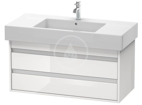 Duravit Ketho - Umývadlová skrinka 48x100x46 cm, 2 zásuvky, lesklá biela