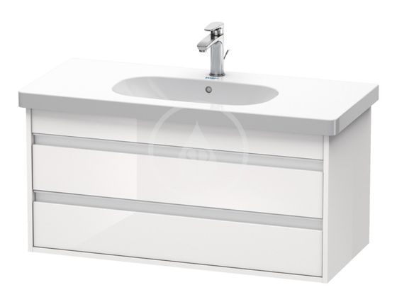 Duravit Ketho - Umývadlová skrinka 48x10x46 cm, 2 zásuvky, lesklá biela