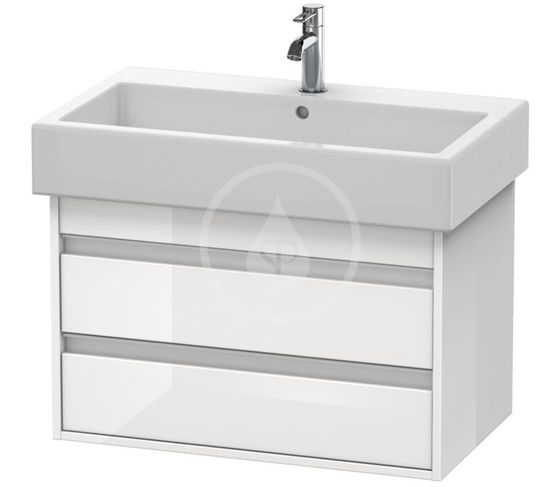 Duravit Ketho - Umývadlová skrinka 48x75x44 cm, 2 zásuvky, lesklá biela