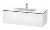 Duravit L-Cube - Umývadlová skrinka 40x122x48 cm, 1 zásuvka, lesklá biela