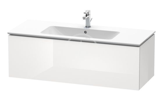 Duravit L-Cube - Umývadlová skrinka 40x122x48 cm, 1 zásuvka, lesklá biela