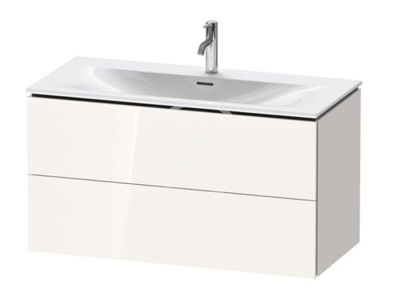 Duravit L-Cube - Umývadlová skrinka 55x102x48 cm, 2 zásuvky, lesklá biela