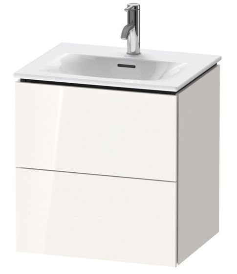 Duravit L-Cube - Umývadlová skrinka 55x52x42 cm, 2 zásuvky, lesklá biela