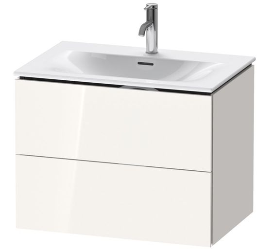 Duravit L-Cube - Umývadlová skrinka 55x72x48 cm, 2 zásuvky, lesklá biela