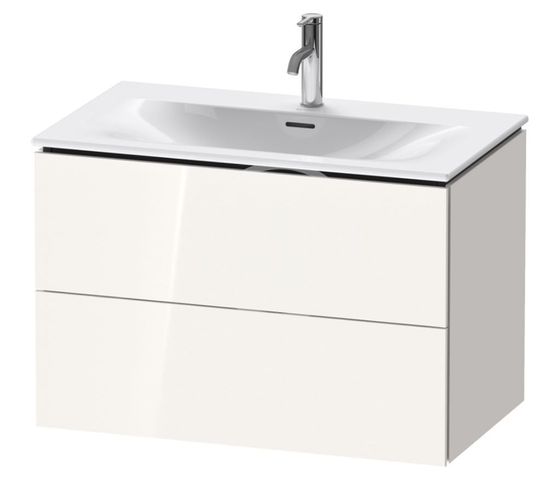 Duravit L-Cube - Umývadlová skrinka 55x82x48 cm, 2 zásuvky, lesklá biela