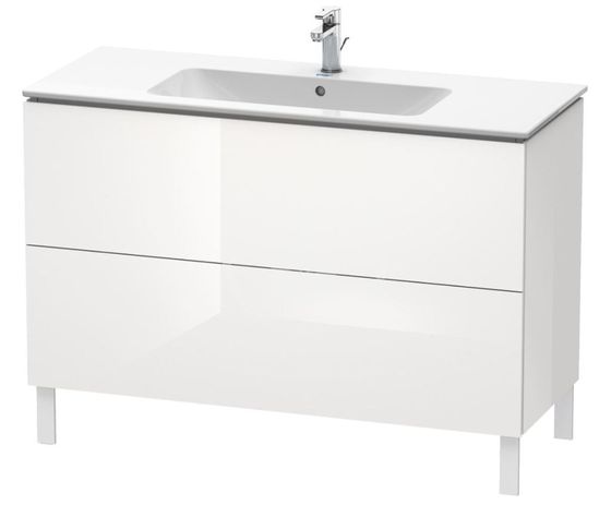 Duravit L-Cube - Umývadlová skrinka 86x122x48 cm, 2 zásuvky, lesklá biela