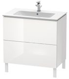 Duravit L-Cube - Umývadlová skrinka 86x82x48 cm, 2 zásuvky, lesklá biela