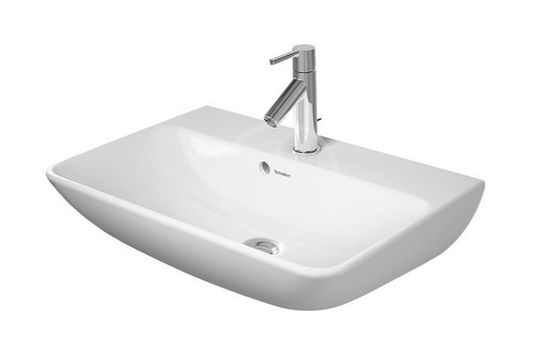 Duravit ME by Starck - Umývadlo, 60x40 cm, s prepadom, s otvorom na batériu, matná biela