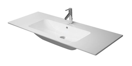 Duravit ME by Starck - Umývadlo nábytkové 123x49 cm, bez otvoru na batériu, alpská biela