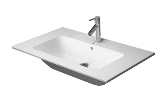 Duravit ME by Starck - Umývadlo nábytkové, 83x49 cm, s prepadom, bez otvoru na batériu, biela