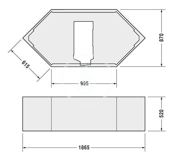 Duravit Príslušenstvo - Podpora k vani D-Code, 1900x900 mm